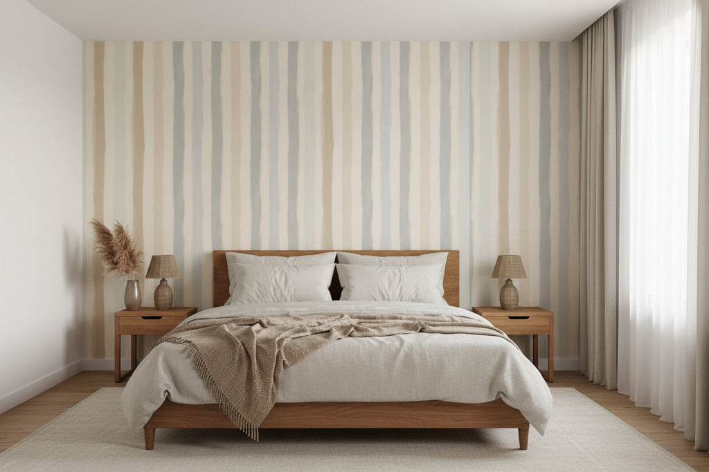 Heirloom Stripe | Soft Neutral Luxury Wallpaper