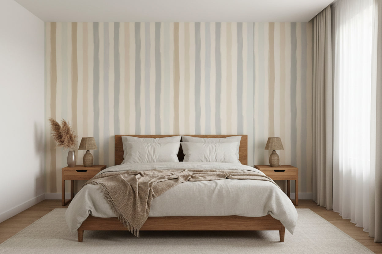 Heirloom Stripe | Soft Neutral Luxury Wallpaper