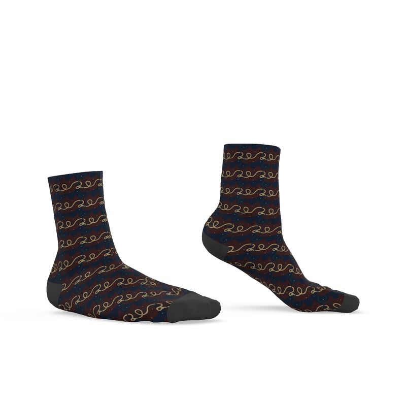 Tidal Noel - Nautical Christmas Pattern Socks + Gift box