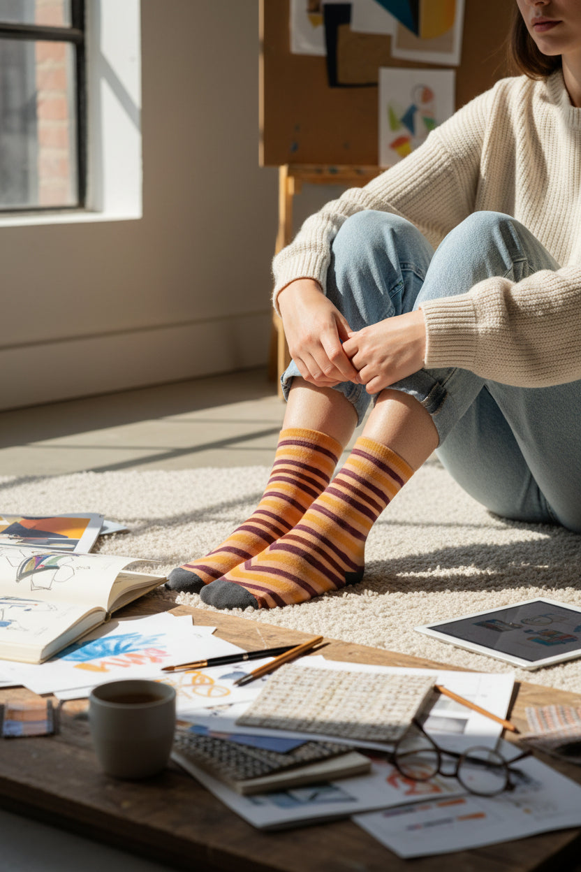 Sunset Brushstroke Socks
