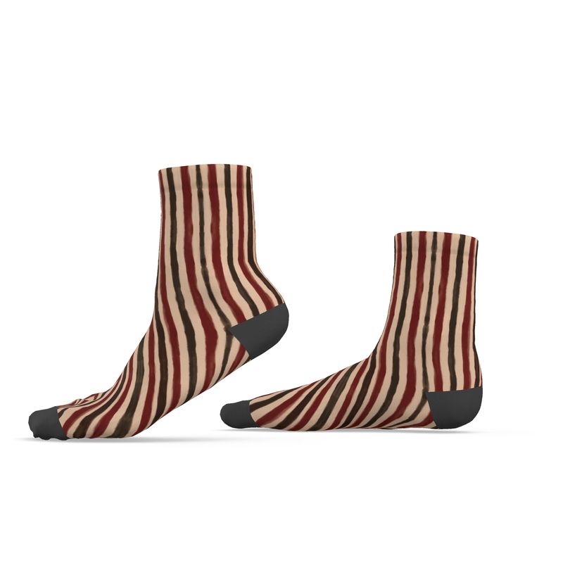 Autumn Harvest Vertical Stripes cotton Socks + gift box