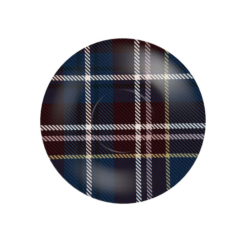 Frosted Winter Heritage Plaid Espresso Cup and Saucer