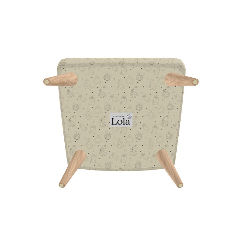 Vintage Elegance Perfume Bottles Occasional Chair