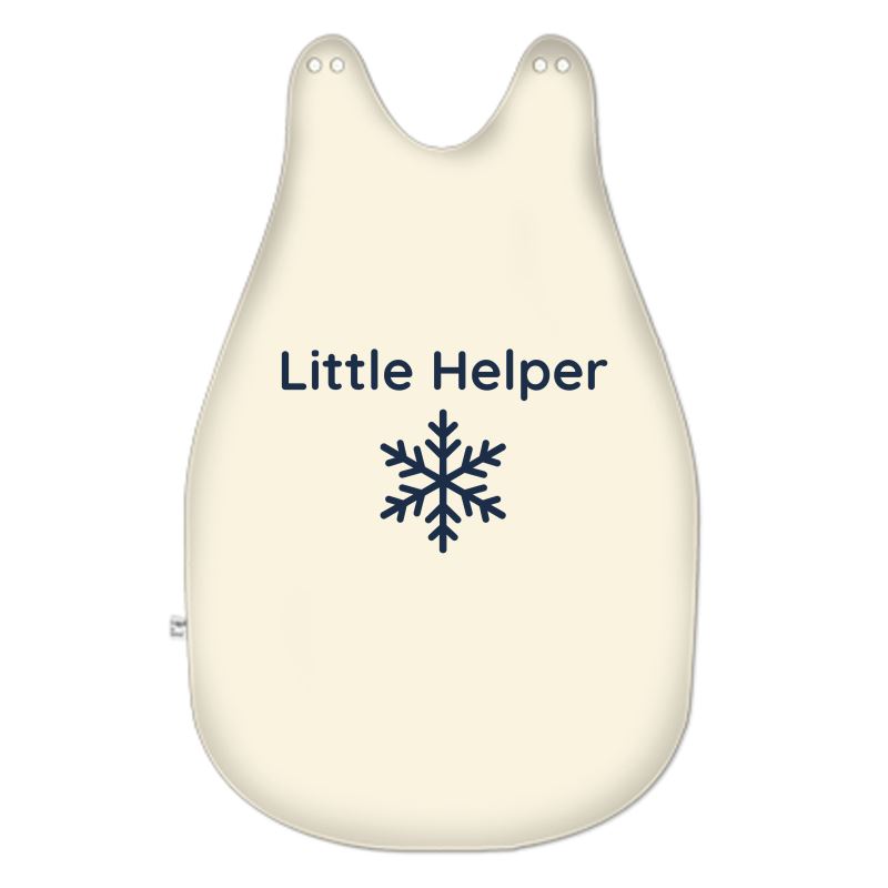 Little Helper Christmas Baby Sleeping Bag – Cream & Navy | Handmade