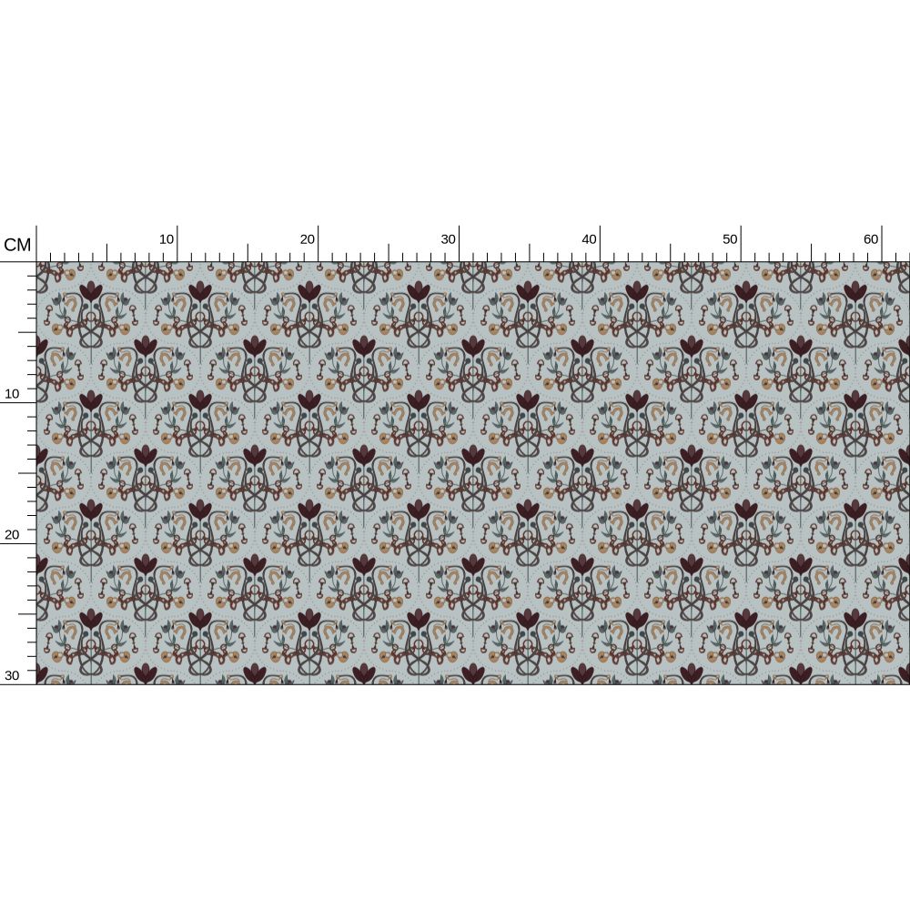 Equestrian Keepsakes Wallpaper – Soft Blue