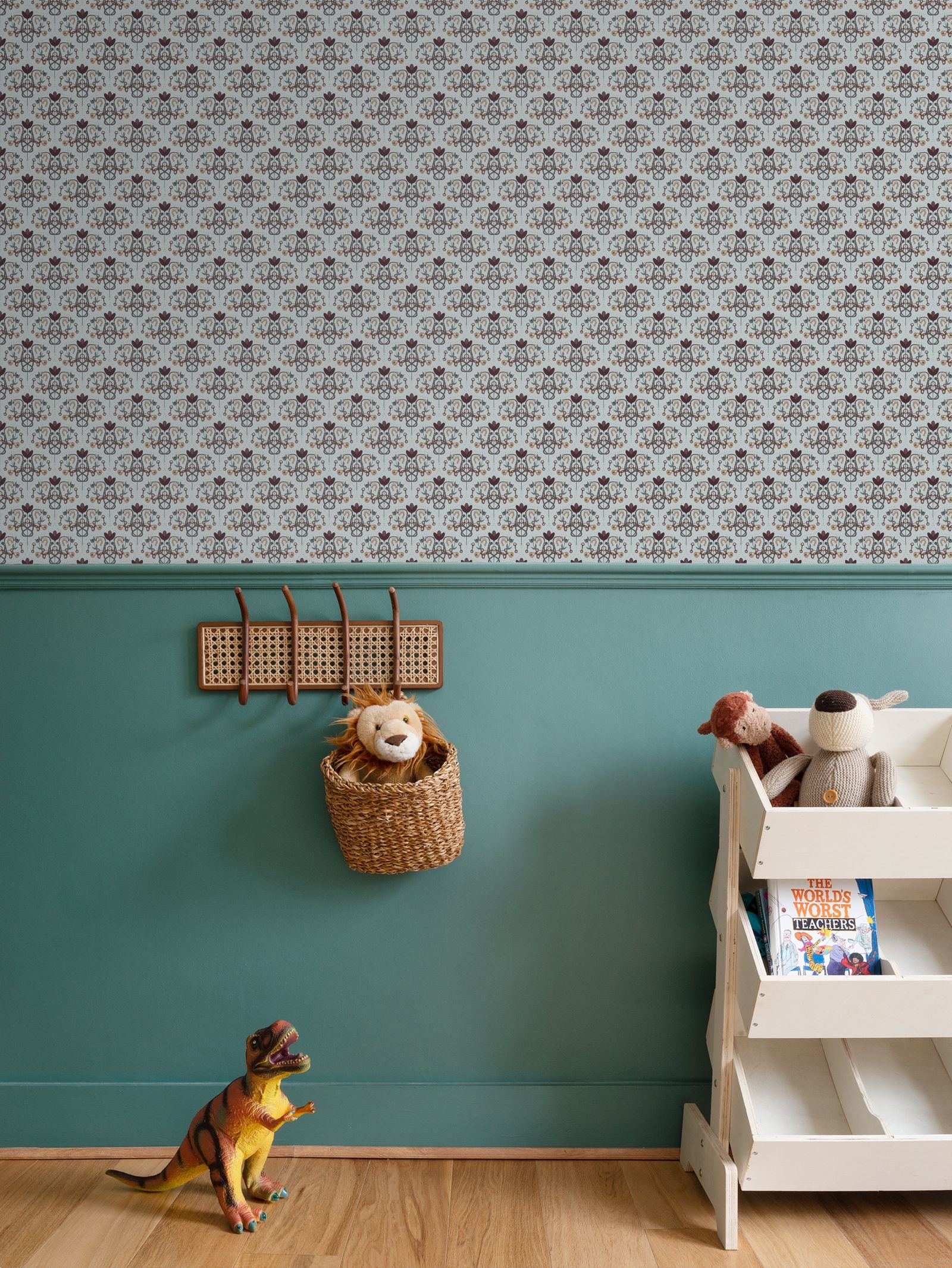 Equestrian Keepsakes Wallpaper – Soft Blue