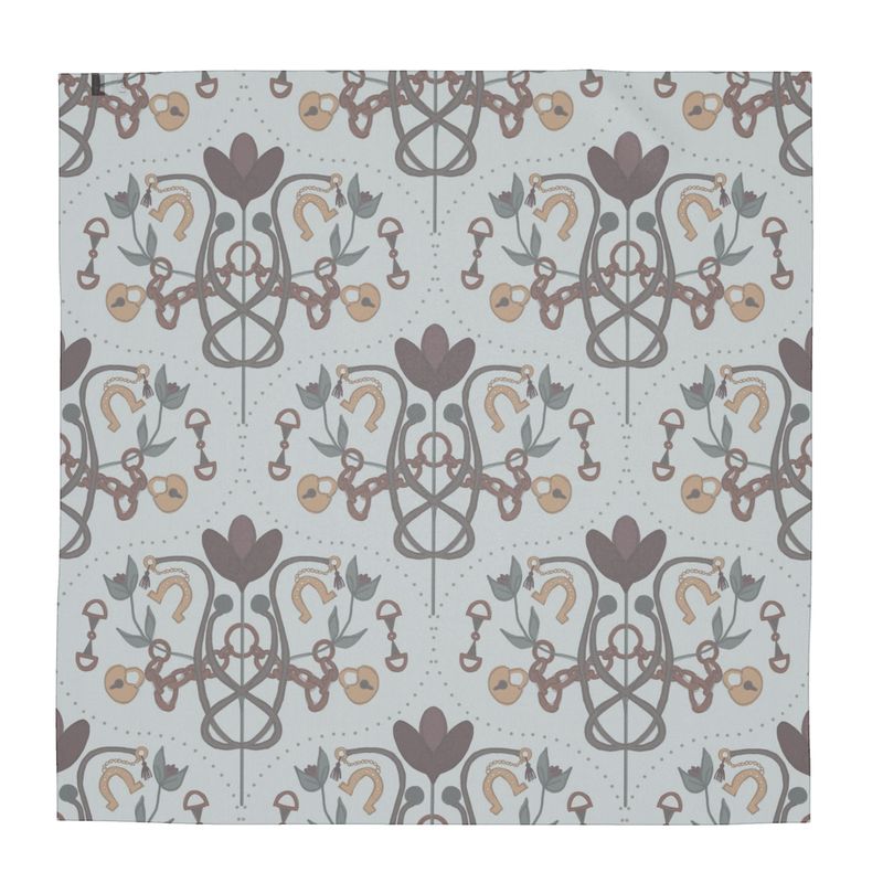Year of the Horse 2026 Silk Scarf - Soft Blue