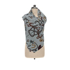Equestrian Keepsakes Silk Scarf - Soft Blue