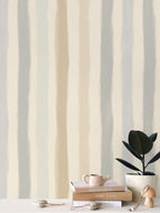 Heirloom Stripe | Soft Neutral Luxury Wallpaper