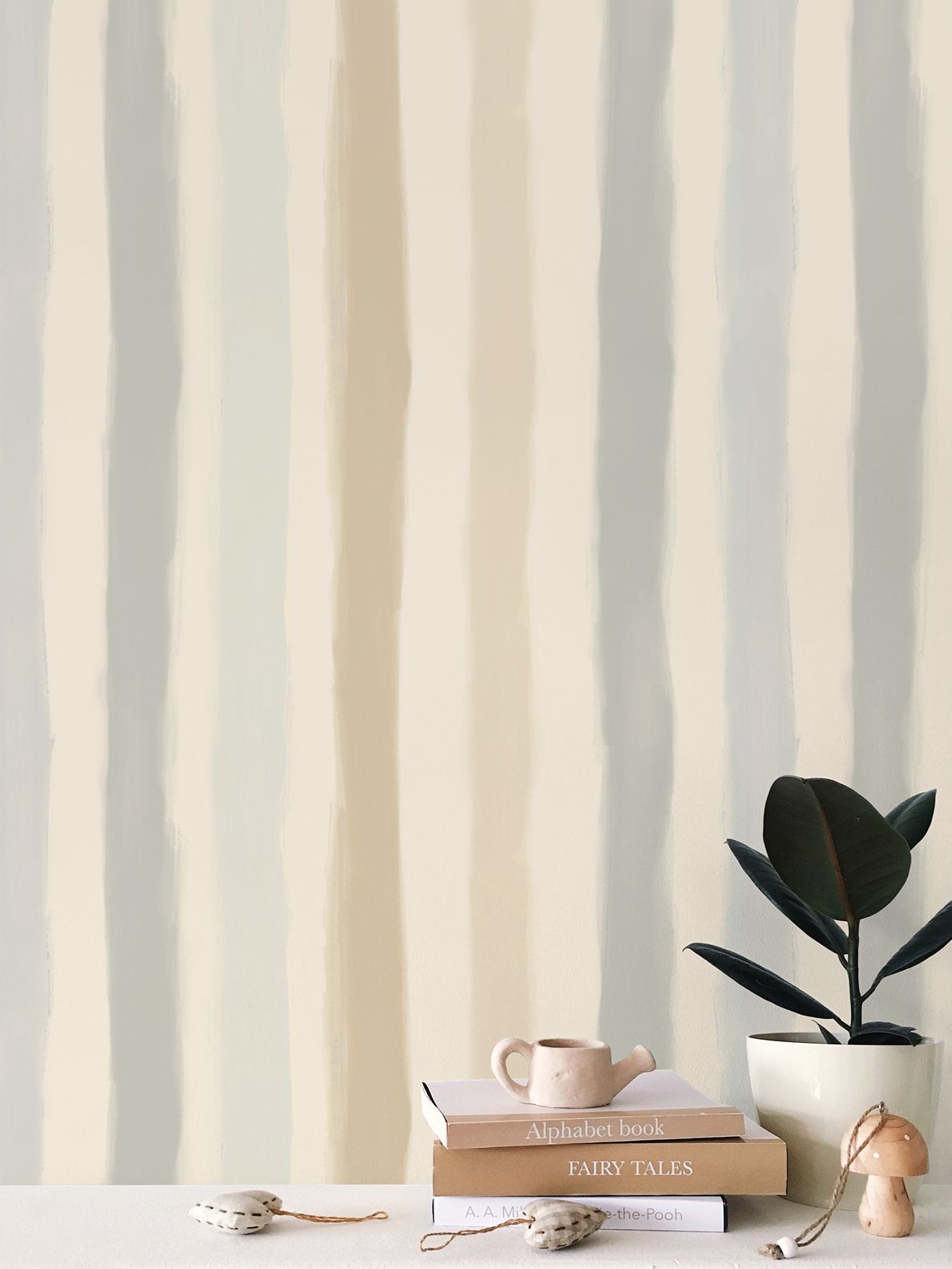Heirloom Stripe | Soft Neutral Luxury Wallpaper