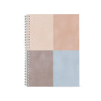 Soft Blocks Spiral Notebook| Modern Colour Block Hardcover Journal