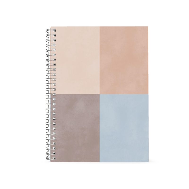 Soft Blocks Spiral Notebook| Modern Colour Block Hardcover Journal