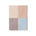 Soft Blocks Spiral Notebook| Modern Colour Block Hardcover Journal