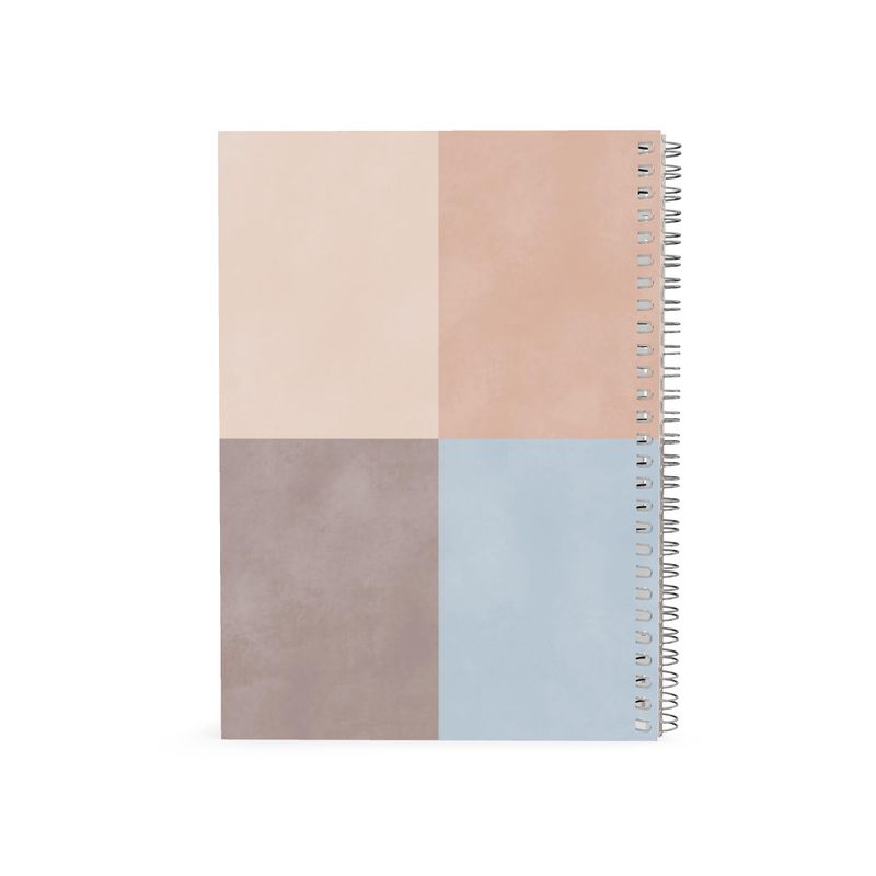 Soft Blocks Spiral Notebook| Modern Colour Block Hardcover Journal