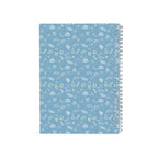 Café Doodle Spiral Notebook – Blue Illustrated Hardcover Journal