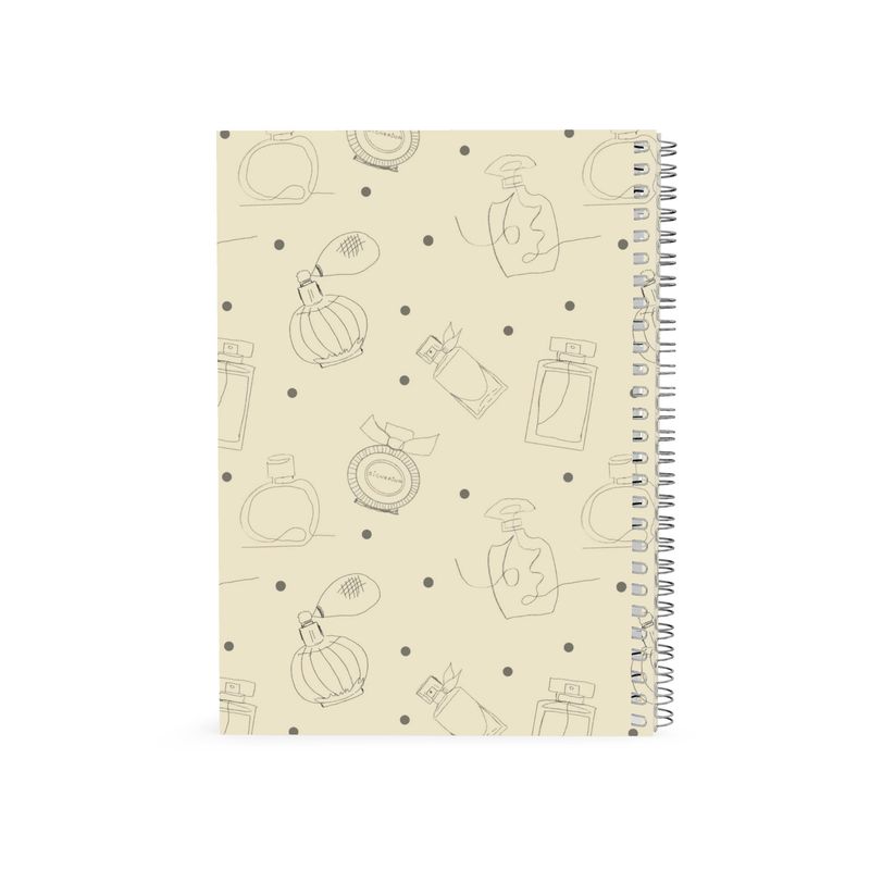 Vintage Elegance Perfume Bottles Spiral Notebook – Illustrated Neutral