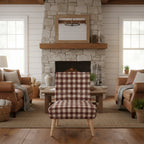 Autumn Distressed Gingham Occasional Chair