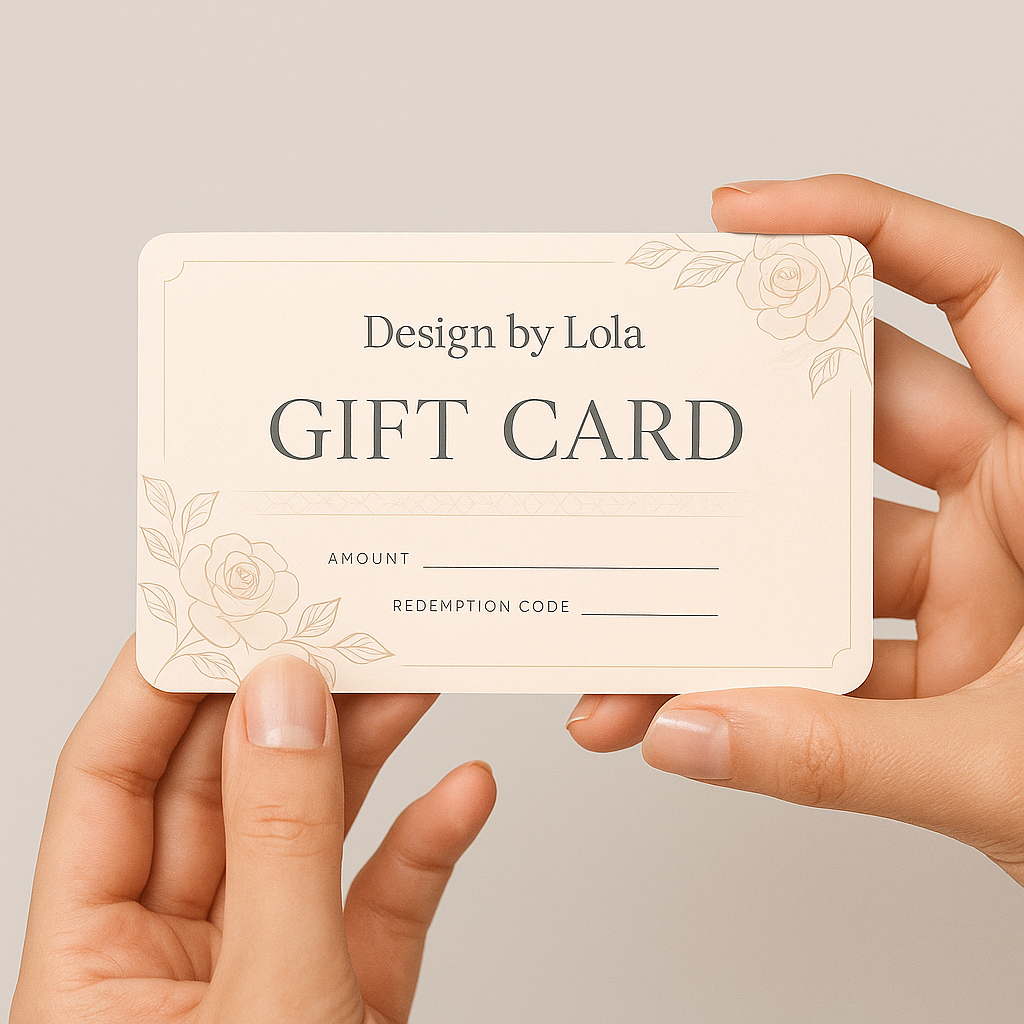 Design By Lola Gift Card – The Perfect Gift for Home, Lifestyle & Accessories