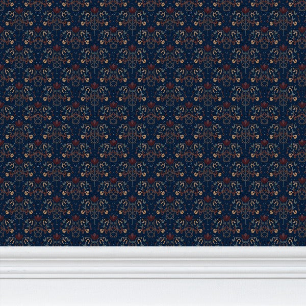 Year of the Horse 2026 Wallpaper – Midnight Blue