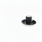 Frosted Winter Heritage Plaid Espresso Cup and Saucer
