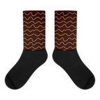Autumn Chocolate Waves Socks