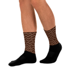 Autumn Chocolate Waves Socks