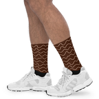 Autumn Chocolate Waves Socks