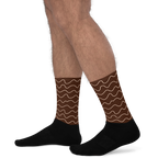 Autumn Chocolate Waves Socks