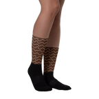 Autumn Chocolate Waves Socks