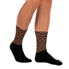 Autumn Chocolate Waves Socks