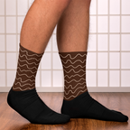 Autumn Chocolate Waves Socks