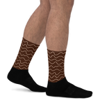 Autumn Chocolate Waves Socks