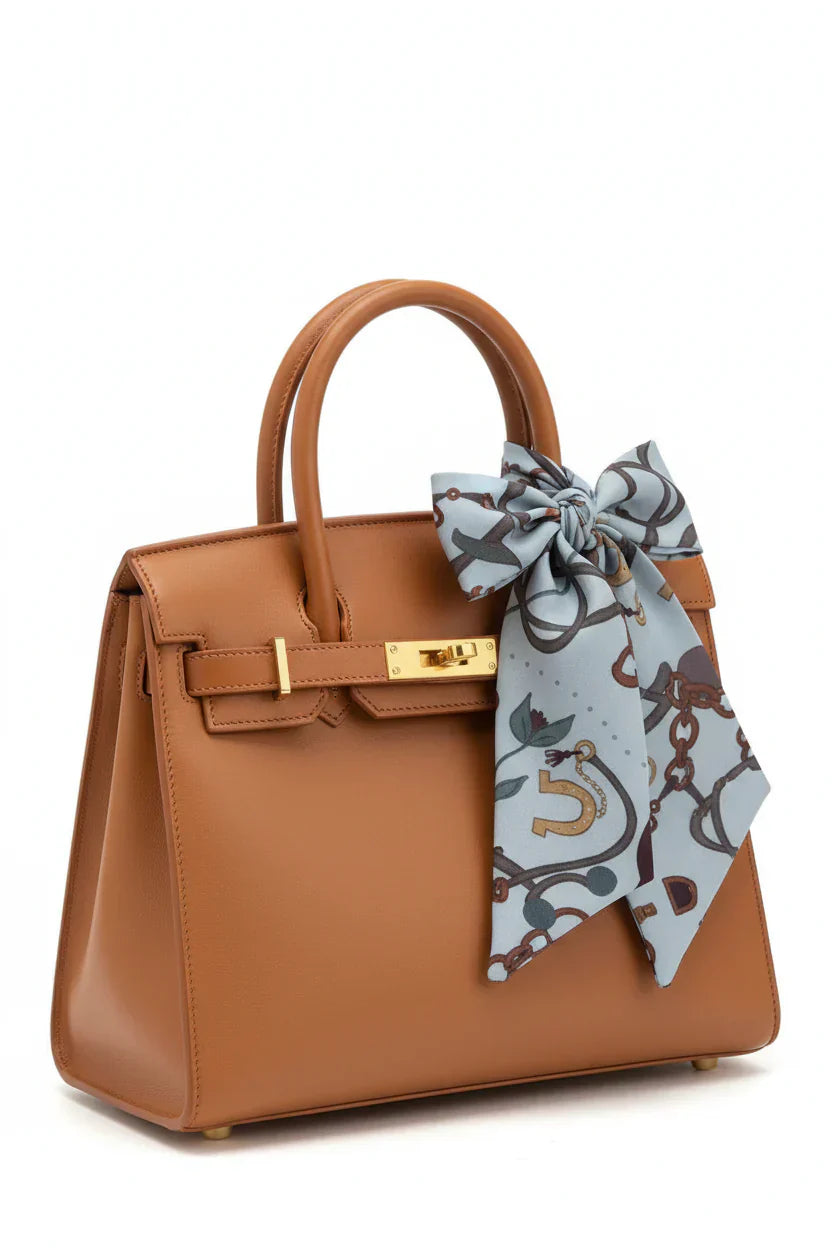 Year of the Horse 2026 Silk Scarf - Soft Blue