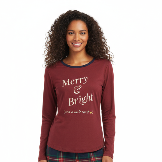 Merry and bright womans pyjama set