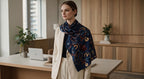 Equestrian Keepsakes 100% Silk Scarf - Midnight Blue